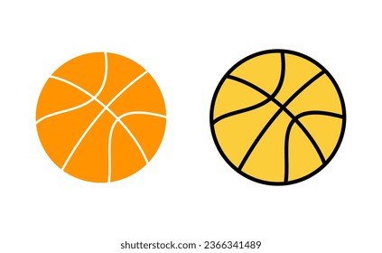 Basketball icon set for web and mobile app. Basketball ball sign and symbol