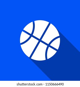 Basketball icon with shadow , vector sign design