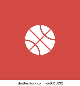 basketball icon. sign design. red background