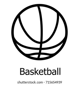 Basketball icon. Simple illustration of basketball vector icon for web