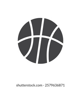 Basketball icon Simple thin line flat symbol