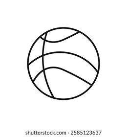 Basketball icon. simple thin line vector icon
