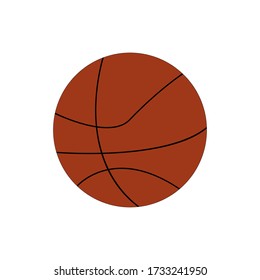 Icono de baloncesto. Deporte. Ilustración plana vectorial.