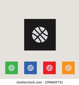 Basketball icon, stock vector illustration, EPS10.