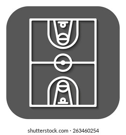 The basketball icon. Basketball symbol. Flat Vector illustration. Button