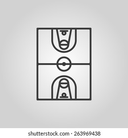 The basketball icon. Basketball symbol. Flat Vector illustration