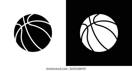 Símbolos de ícone de basquete. Ilustração vetorial.