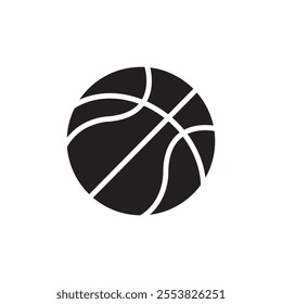 Basketball icon Thin line flat illustration