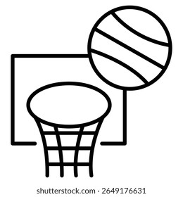 Basketball icon Thin line vector design