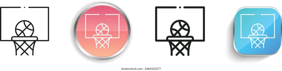 basketball icon. Thin Linear, Regular and Button Style Design Isolated On White Background