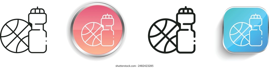 basketball icon. Thin Linear, Regular and Button Style Design Isolated On White Background
