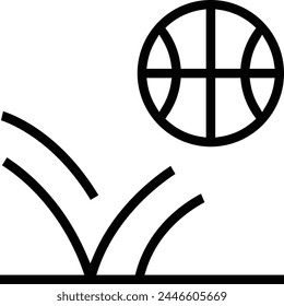 basketball icon. Thin linear style design isolated on white background