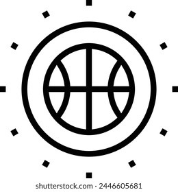 basketball icon. Thin linear style design isolated on white background