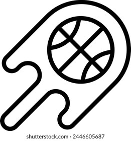 icono de baloncesto. Diseño de estilo lineal delgado aislado sobre fondo blanco
