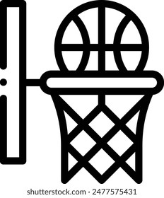 basketball icon. Thin Linear Style Design Isolated On White Background
