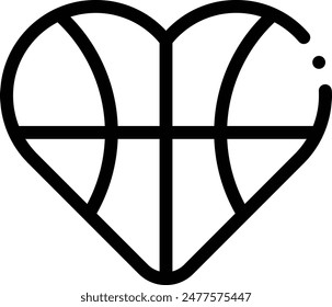 basketball icon. Thin Linear Style Design Isolated On White Background