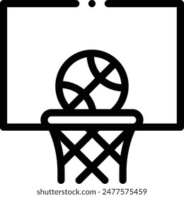 basketball icon. Thin Linear Style Design Isolated On White Background