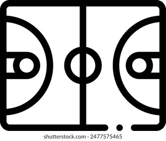 basketball icon. Thin Linear Style Design Isolated On White Background