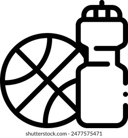basketball icon. Thin Linear Style Design Isolated On White Background