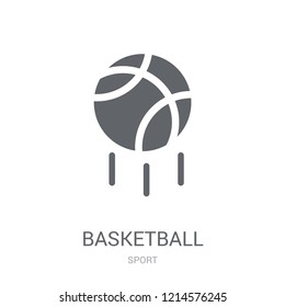 Basketball icon. Trendy Basketball logo concept on white background from Sport collection. Suitable for use on web apps, mobile apps and print media.