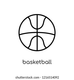 Basketball icon. Trendy modern flat linear vector Basketball icon on white background from thin line sport collection, editable outline stroke vector illustration