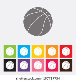 Basketball icon - Vector