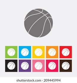 Basketball icon - Vector