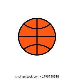 Basketballsymbol, Vektorgrafik. Basketballsymbol. Basketball-Logo, Vektorsymbol