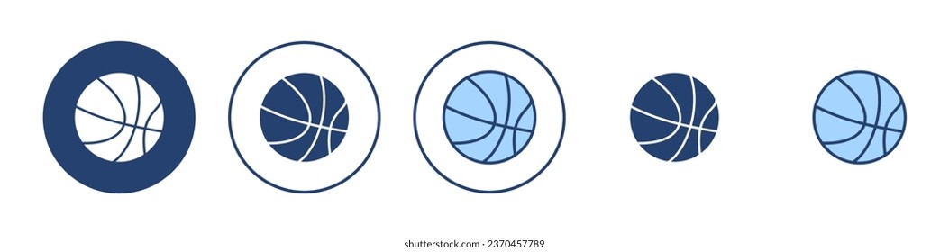 Vector de ícono de baloncesto. Símbolo y signo de baloncesto