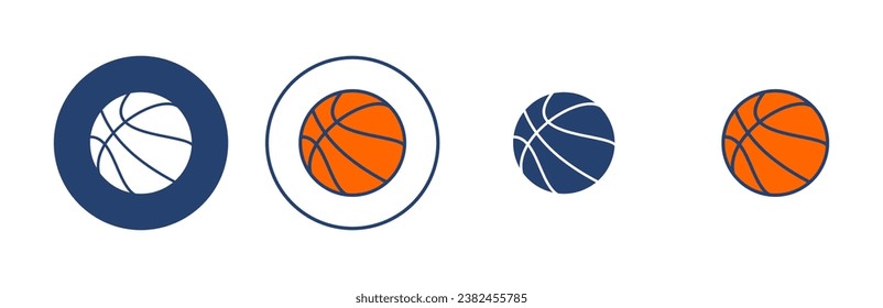 Basketball icon vector. Basketball ball sign and symbol