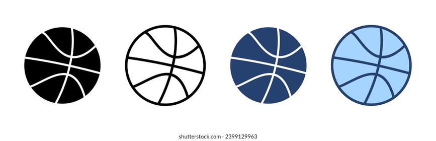Basketball icon vector. Basketball ball sign and symbol