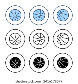 Basketball icon vector. Basketball ball sign and symbol