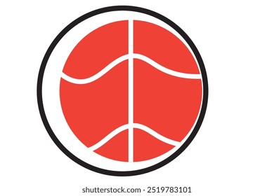 Icono de baloncesto Vector. Letrero y símbolo de la pelota de baloncesto
