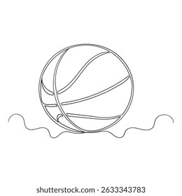 Basketball icon vector. Basketball ball sign and symbol continuous line drawing