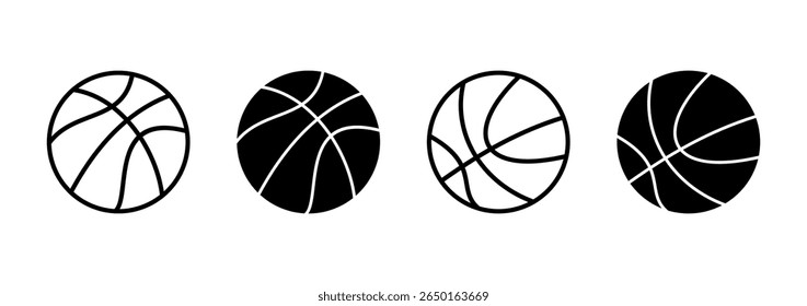 Basketball icon vector. Basketball ball sign and symbol