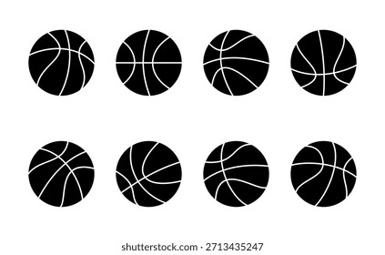 Vetor de ícone de basquete. Símbolo e sinal de bola de basquete