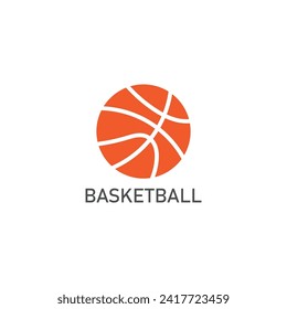 basketball icon vector. basket ball icon symbol illustration. simple design on white background.