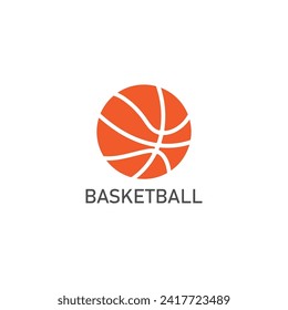 vector de icono de baloncesto. ilustración del símbolo del icono de la bola de canasta. diseño sencillo sobre fondo blanco.
