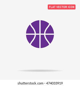 Basketball icon. Vector concept illustration for design.