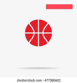 Basketball icon. Vector concept illustration for design.