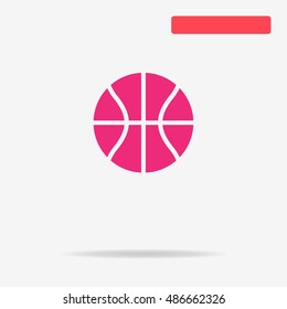 Basketball icon. Vector concept illustration for design.