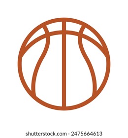 Basketball-Ikone Vektorgrafik Design Vorlagen einfach und modern