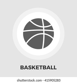 Basketball icon vector. Flat icon isolated on the white background. Editable EPS file. Vector illustration.