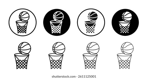Basketball icon Vector flat thin line illustration