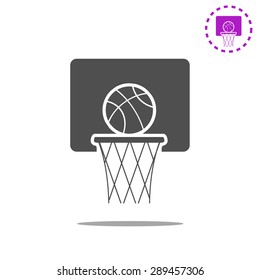 Basketball icon, vector illustration