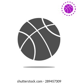 Basketball icon, vector illustration