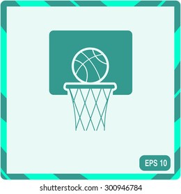 Basketball icon, vector illustration