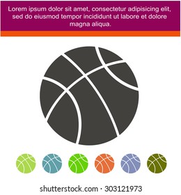 Basketball icon, vector illustration