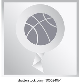 Basketball icon, vector illustration
