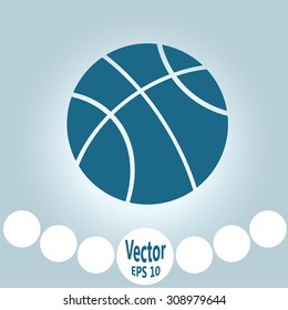 Basketball icon, vector illustration